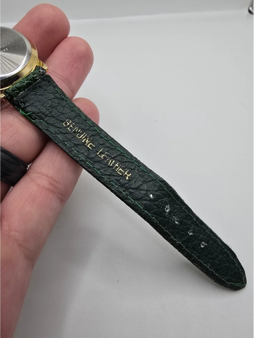 W. D. & Co Women’s Quartz Analog Watch Christmas Tree Dial Gold Tone Green Strap